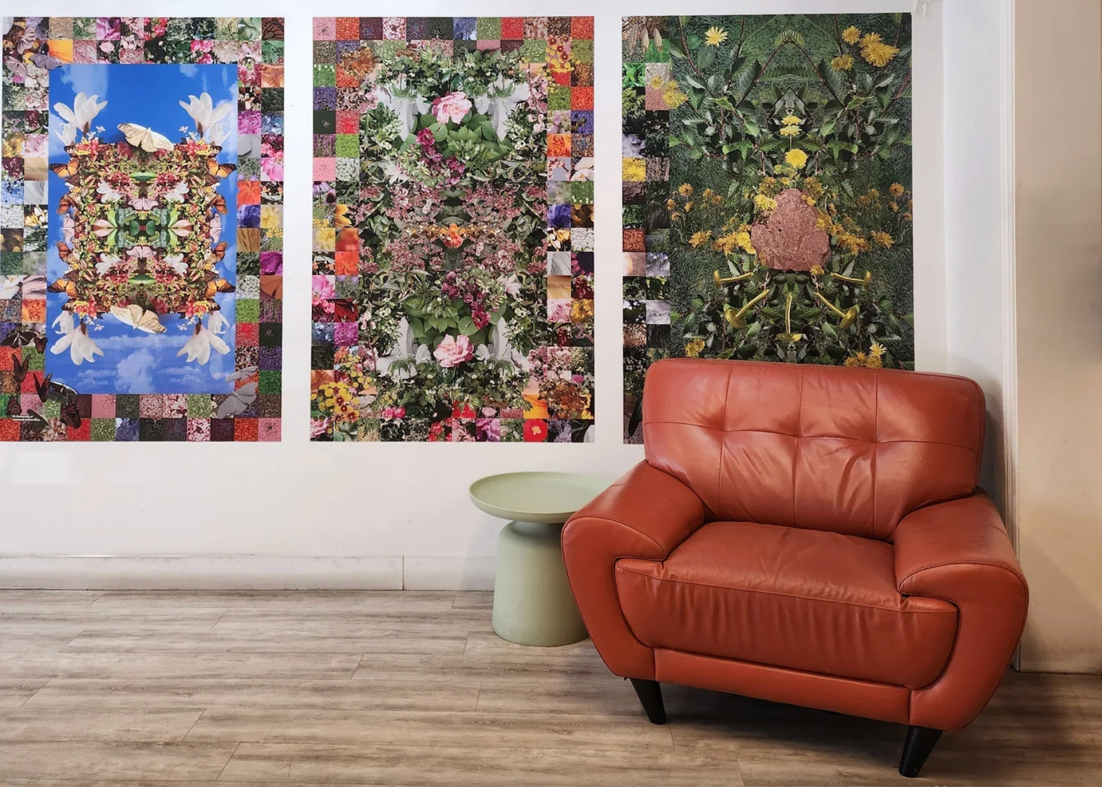 Photos of Laura's exhibit "Untitled Portals, Variations."