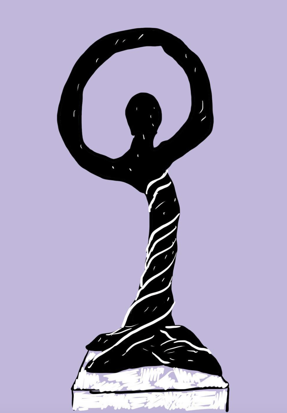 Digital graphic of the Karcza Award. Art by Lindsay Fisher.