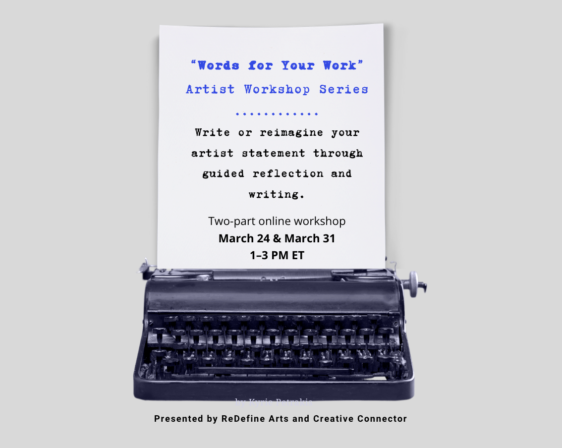Register now! Words for Your Work: an online workshop for artists across disciplines.