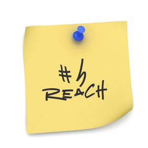 Post it note that reads" "#5 Reach"