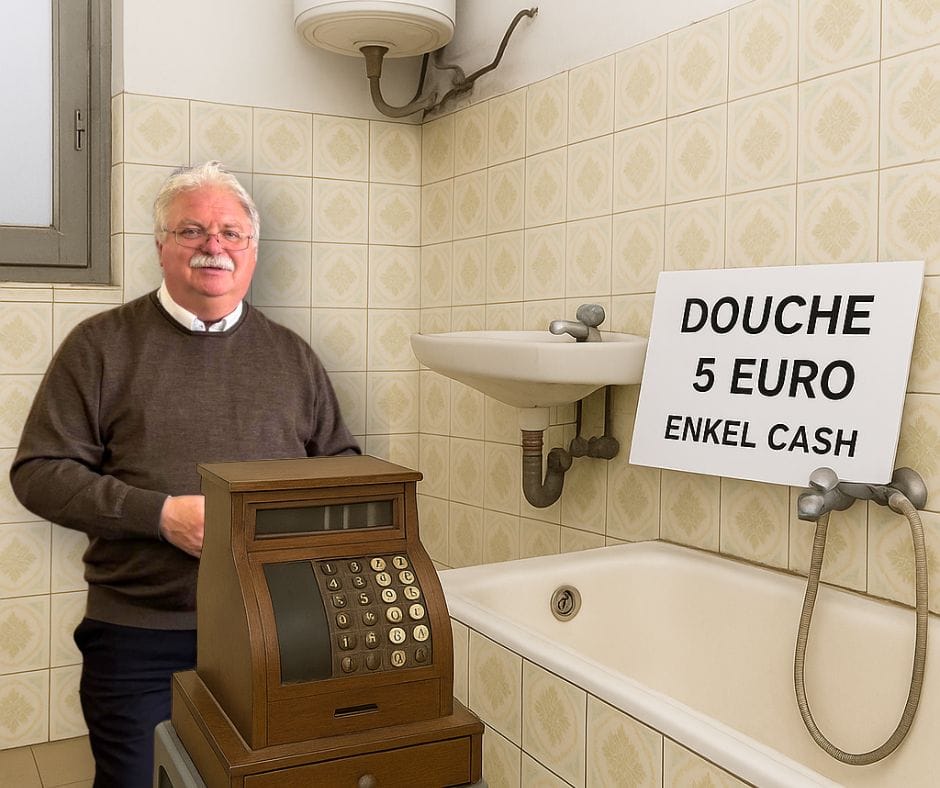 Help! Nico Blontrock zit in mijn badkamer en vraagt geld als ik wil douchen!