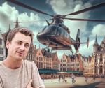 Niels Destadsbader verblijdt ordinair Brugs gepeupel met bezoekje met helikopter