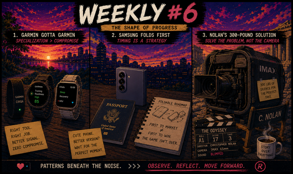 Weekly #6 — The Shape of Progress