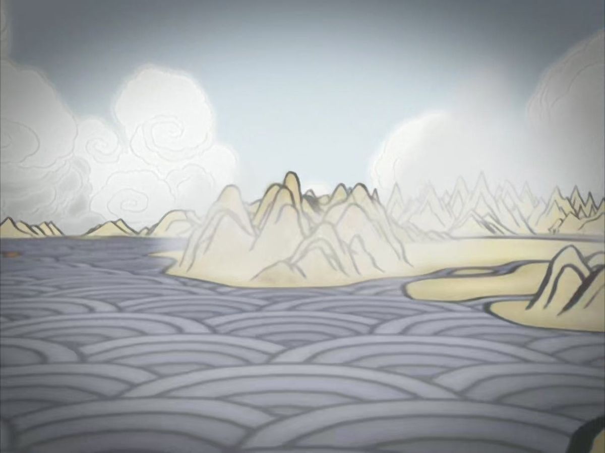 A screencap from Avatar: The Last Airbender 1.01: "The Boy in the Iceberg"