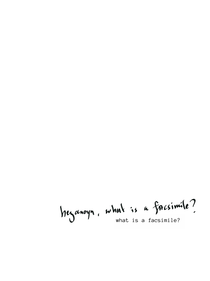 what is a facsimile?