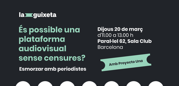 🎟️ Vine a la conversa amb Proyecto Una i La Guixeta / 20 març - Paral·lel 62