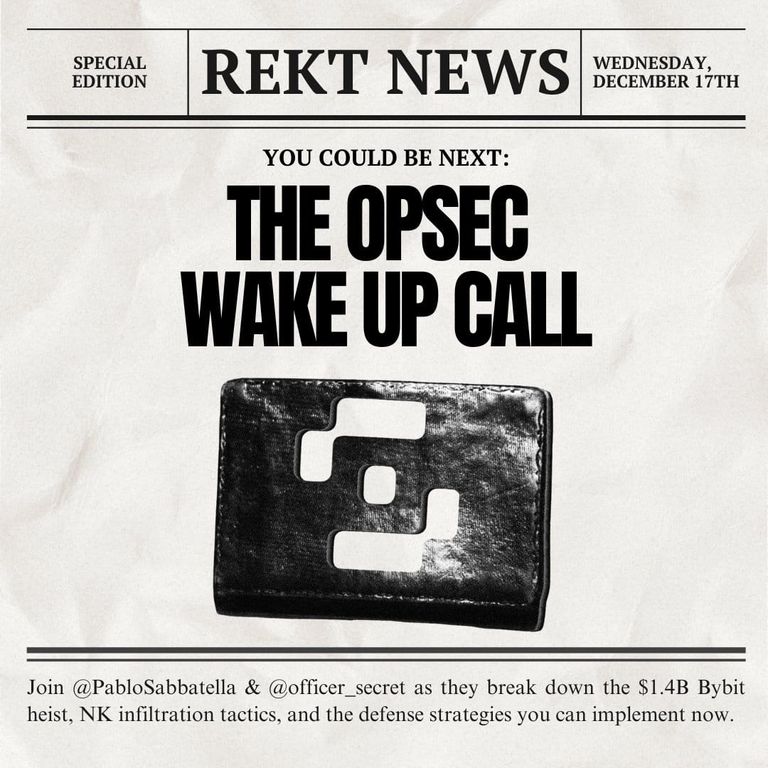 THE OPSEC WAKEUP CALL