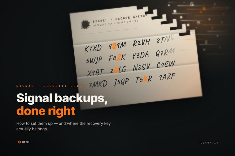 Signal Secure Backups: how to set them up and where to store the recovery key