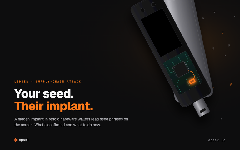 The Ledger CryptoBilis supply-chain attack: what the hidden implant means for your seed phrase.