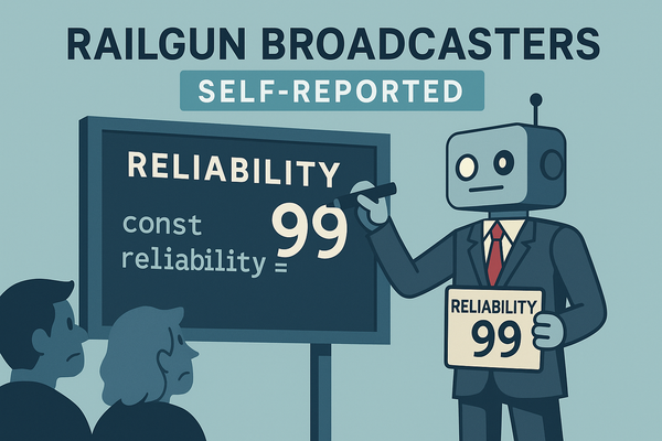 Trust Me, I’m Reliable: Railgun Broadcasters and the Self-Scored Scoreboard