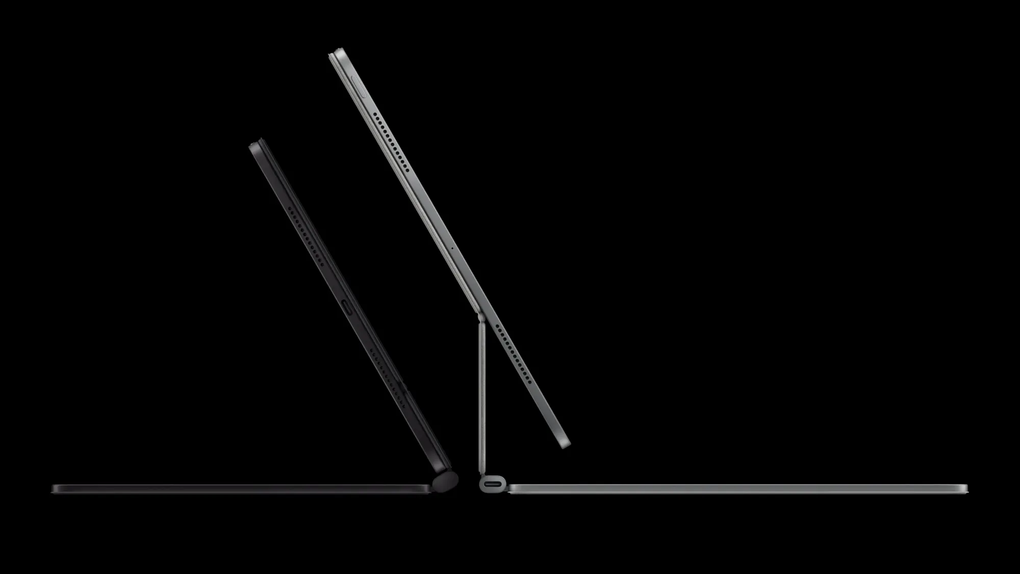 Profilo dell'iPad Pro con la Magic keyboard