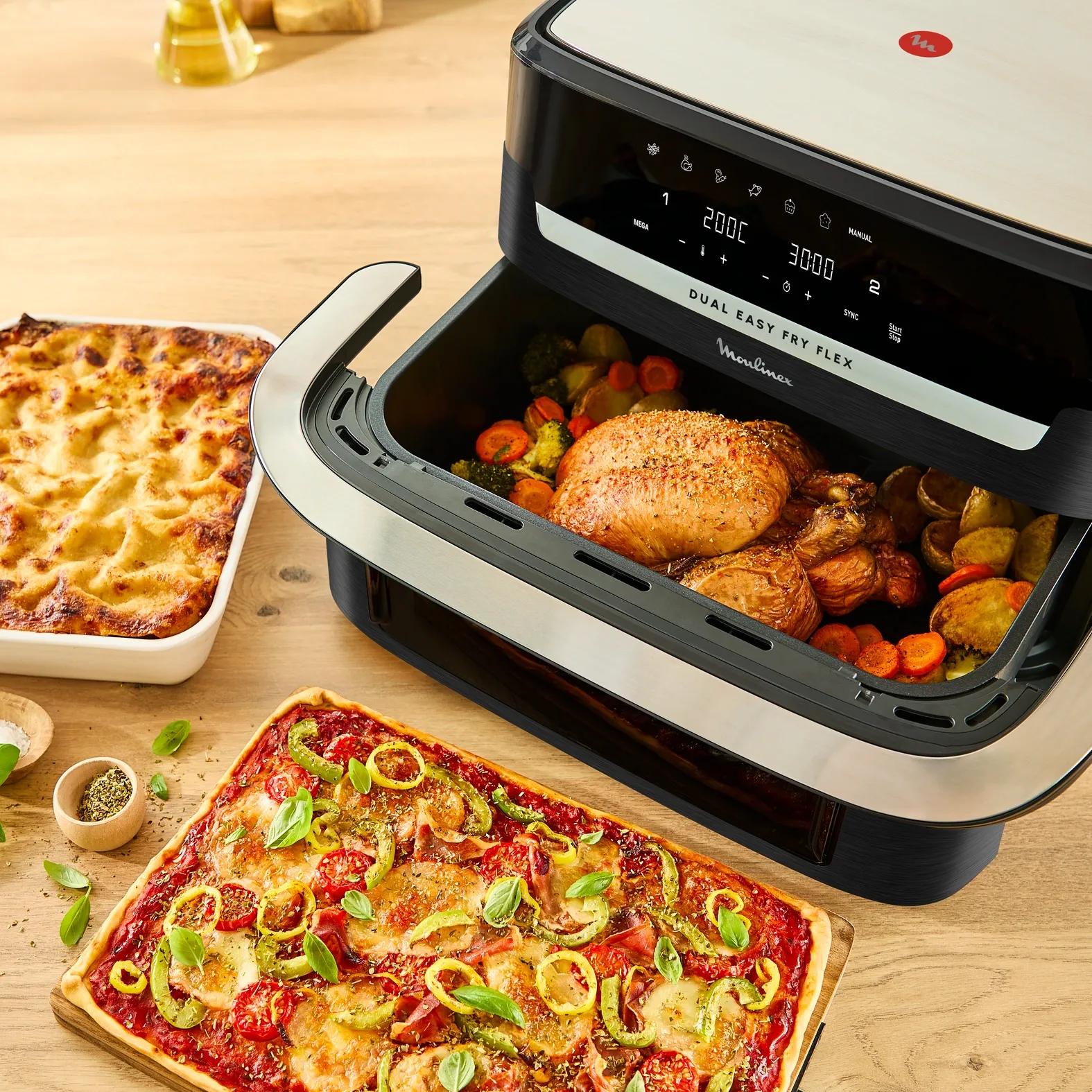 Friggitrice ad aria Dual Easy Fry Flex