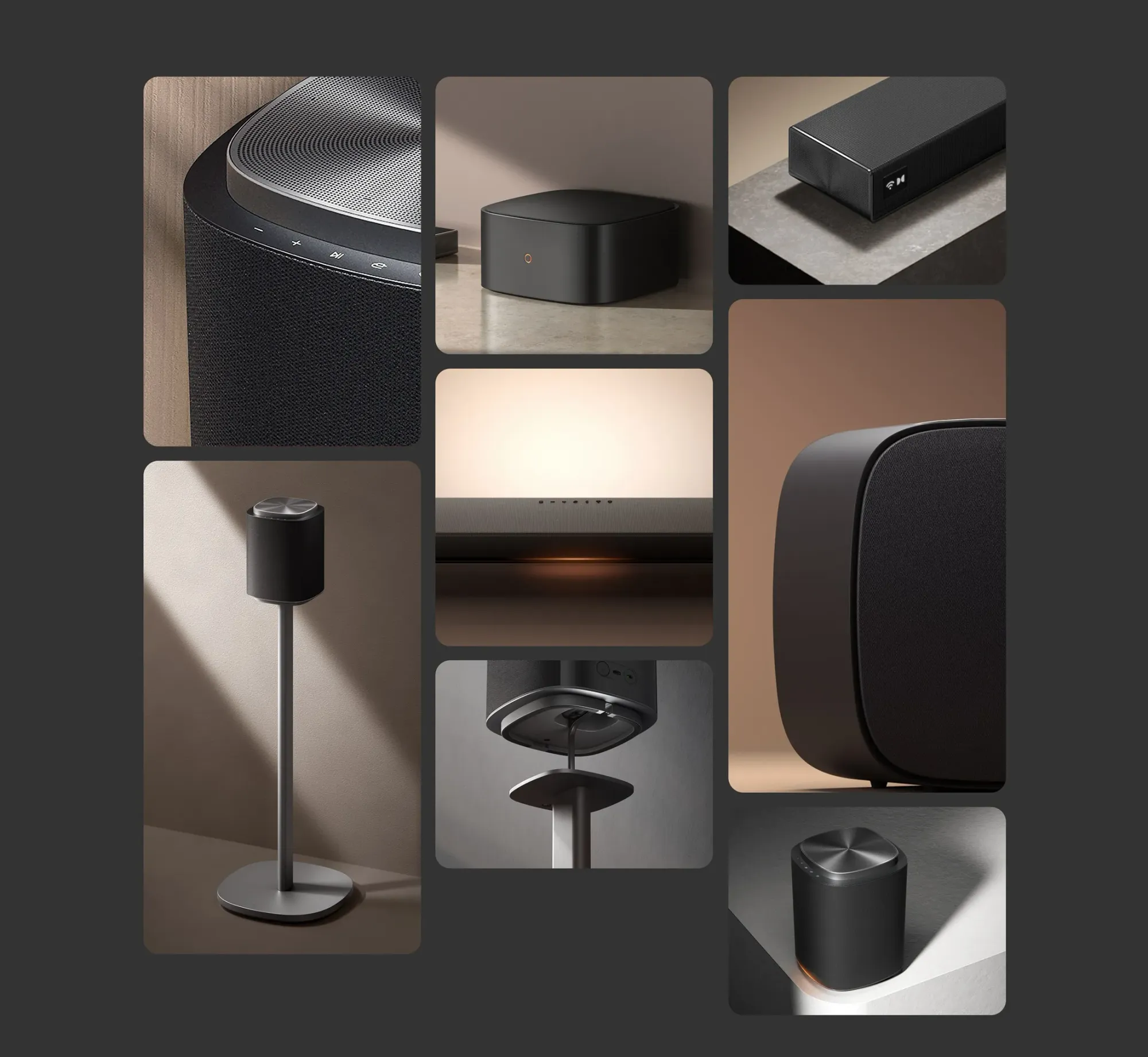 Ogni componente della LG Sound Suite è dotato di diffusori Peerless