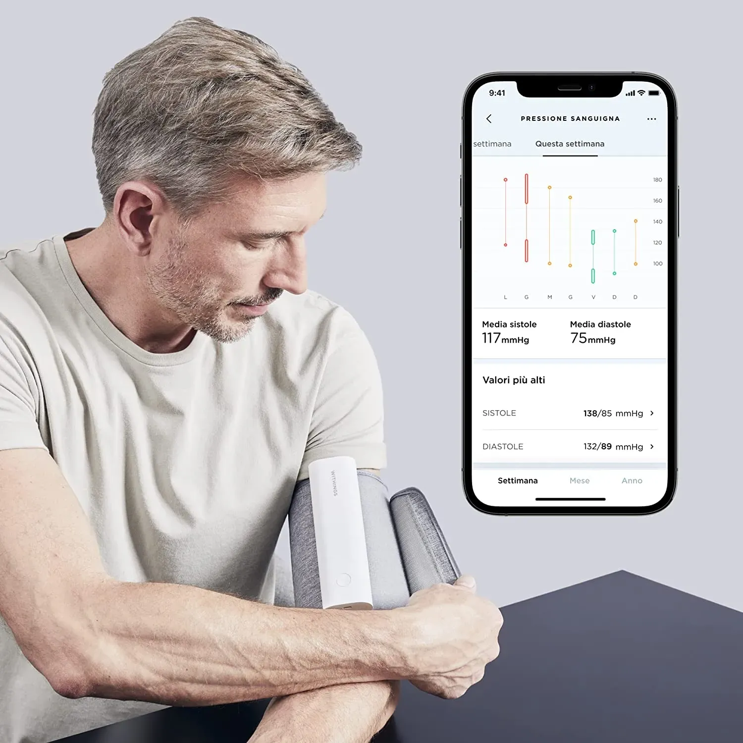 Il misuratore di pressione BPM Connect è un alleato prezioso per tenere otto controllo la pressione
