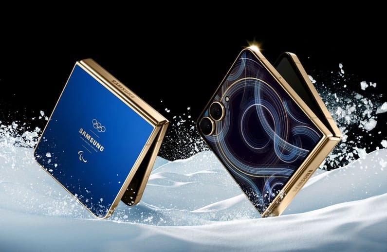 Il colore del Samsung Galaxy Z Flip7 Olympic Edition riflette lo spirito di unità e lealtà sportiva incarnato dai Giochi Olimpici Invernali