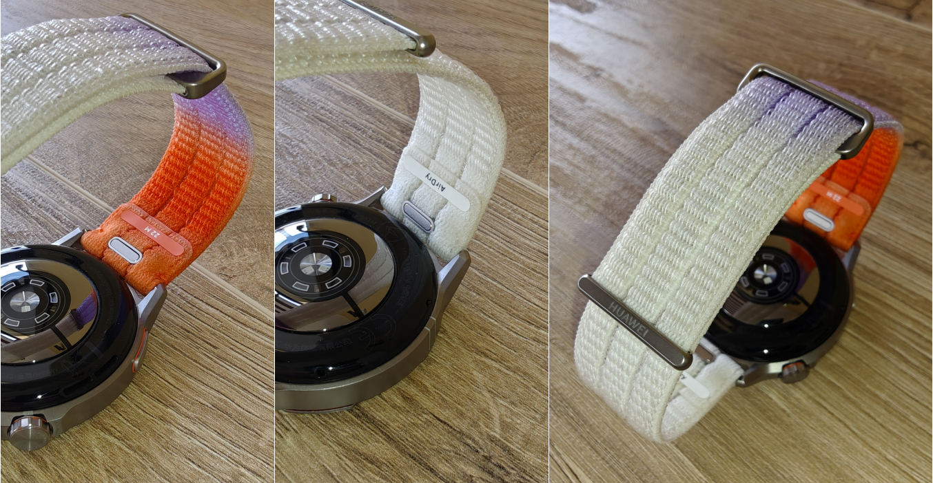 Sul retro della cassa troviamo i sensori e gli agganci del cinturino AirDry da 22mm