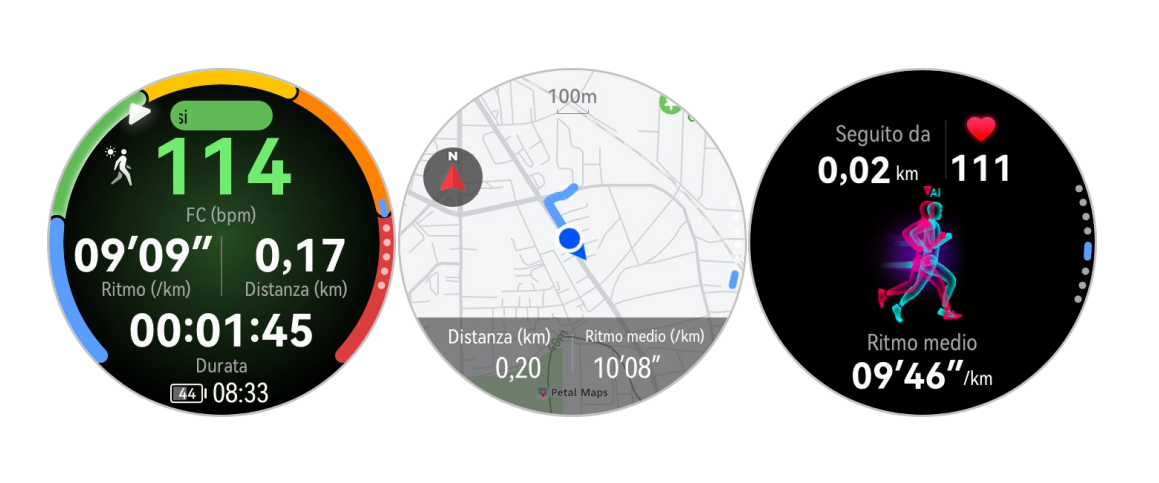 Screenshot dello smartwatch