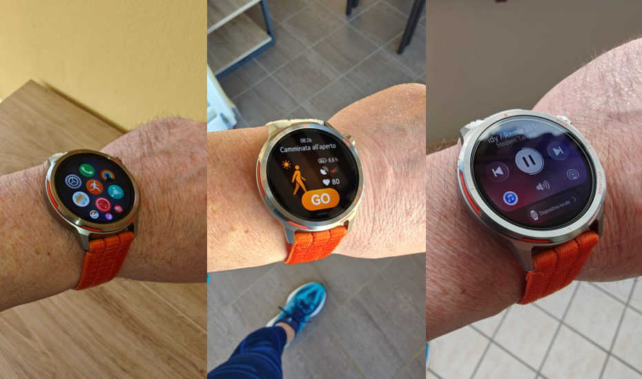 Tre schermate del Watch GT Runner 2