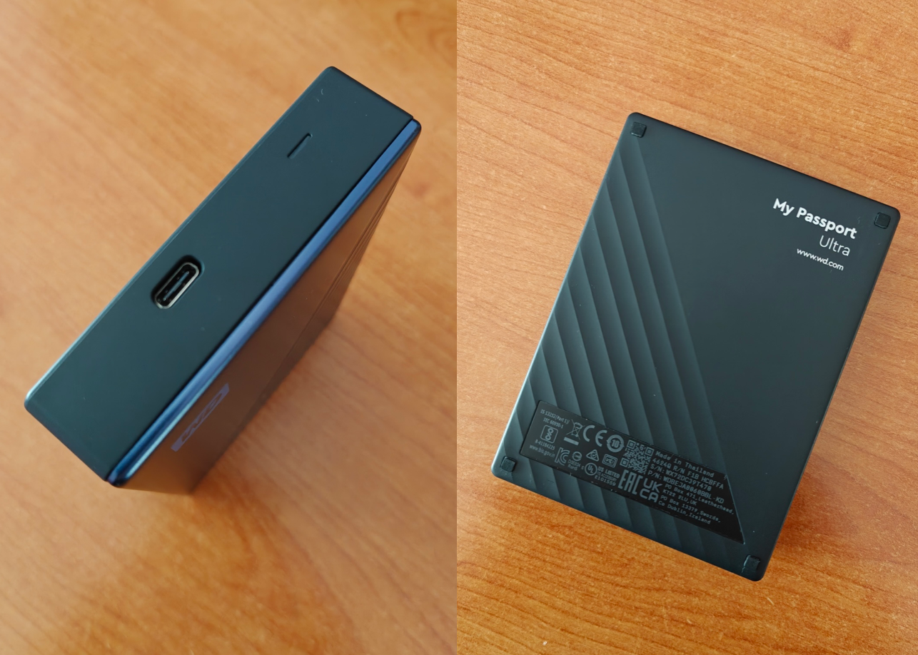 Sul lato superiore troviamo la porta USB-C ed accanto il led di stato