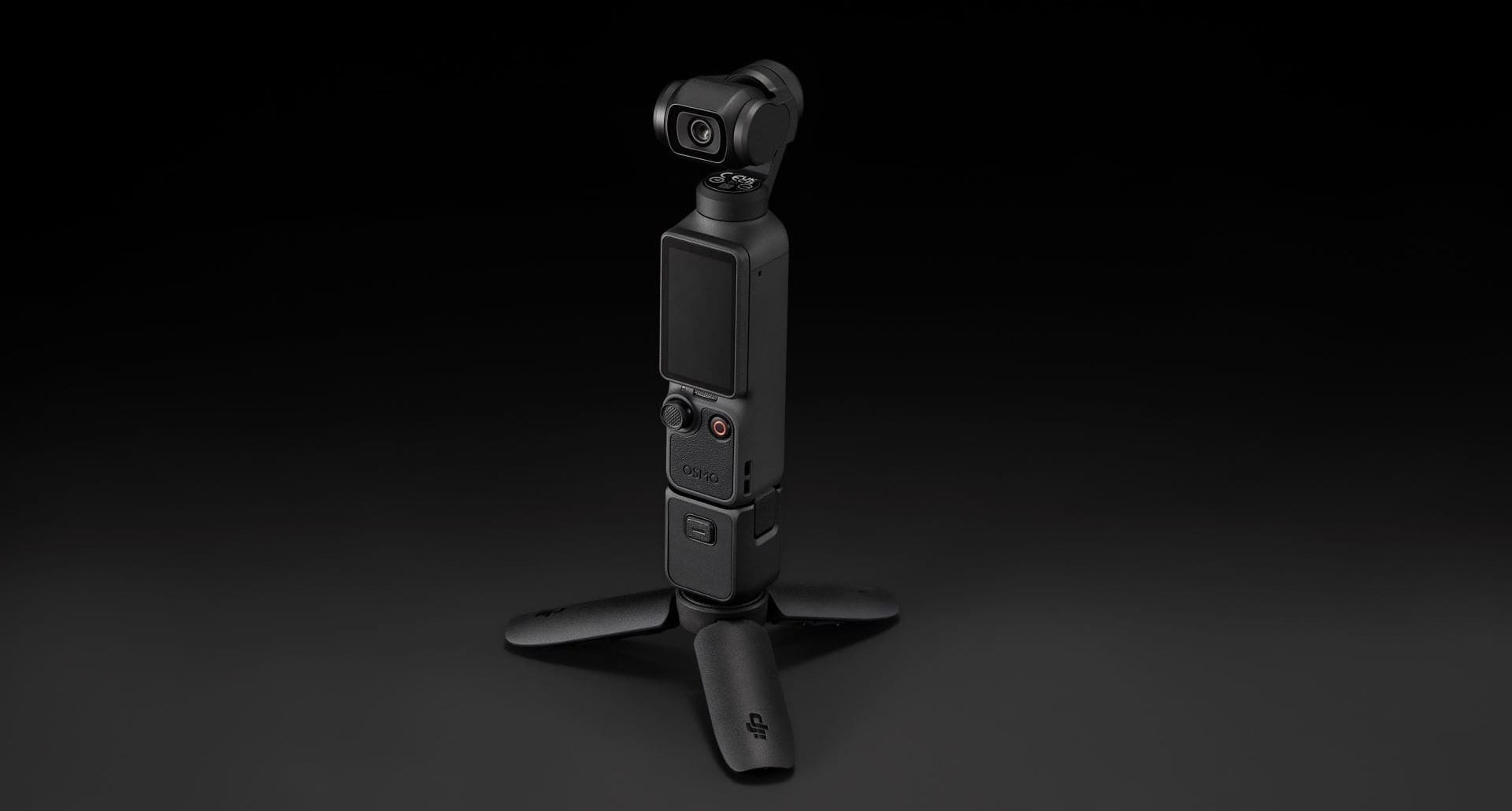 Osmo Pocket 4 montato su un mini treppiede