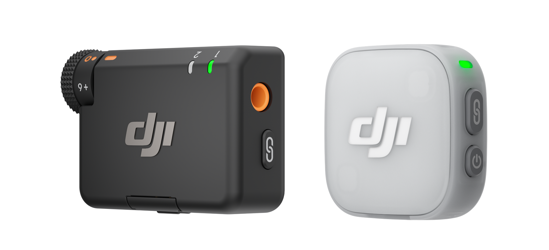 DJI Mic Mini 2 (trasmettitore) e Mic Mini (ricevitore)