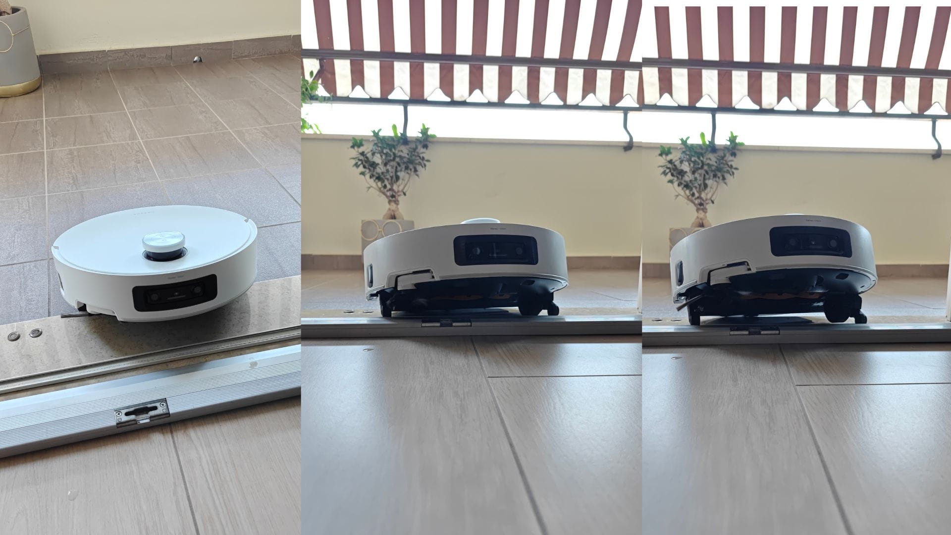 Tre fasi del sistema ProLeap: il robot si solleva per superare il battiporta 