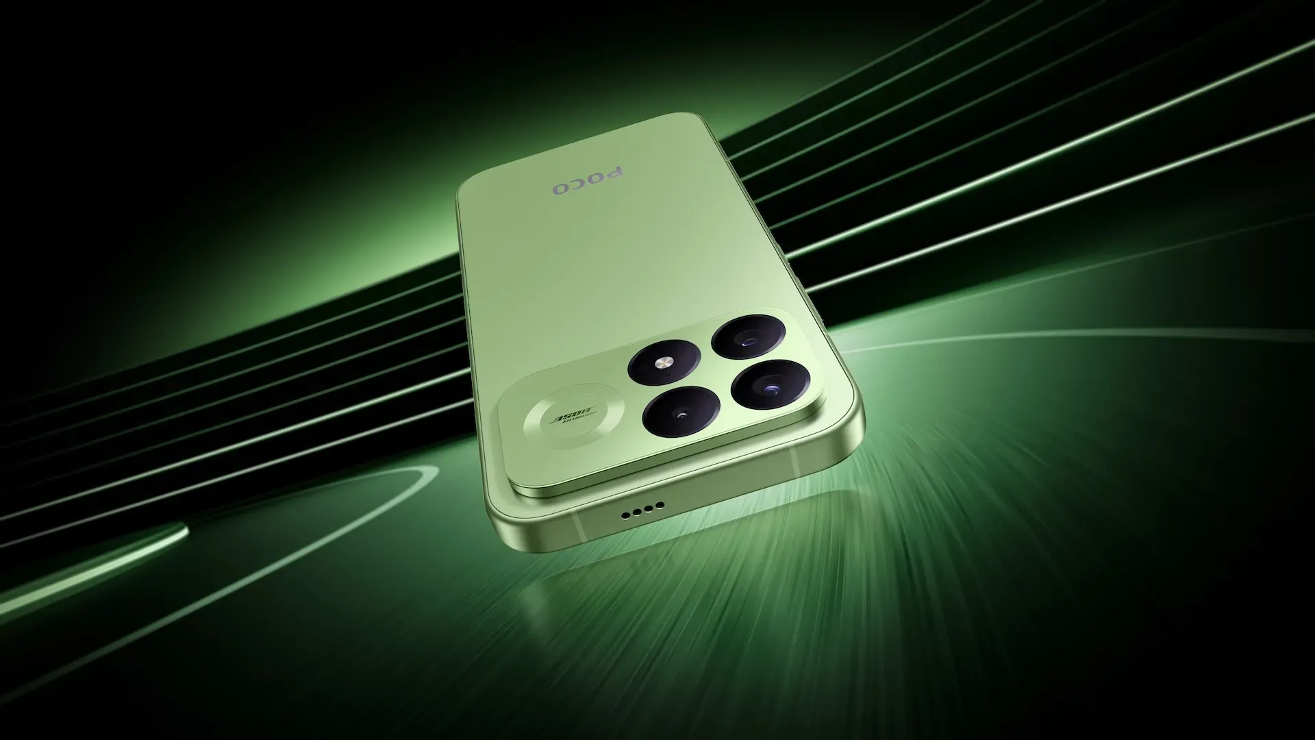 POCO F9 Pro nella variante Aurora Green