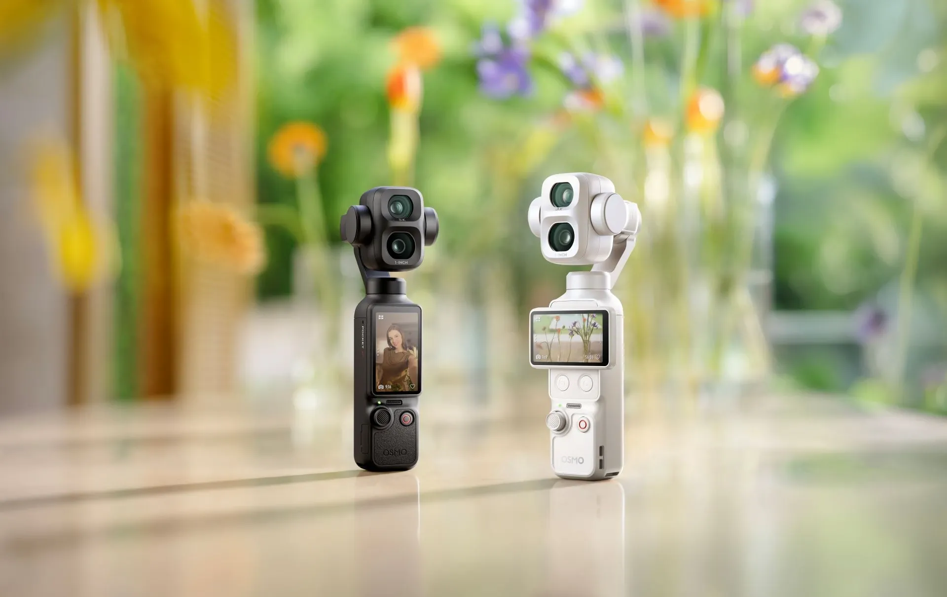 La DJI Osmo Pocket 4P nelle due colorazioni Nero e Bianco Perla
