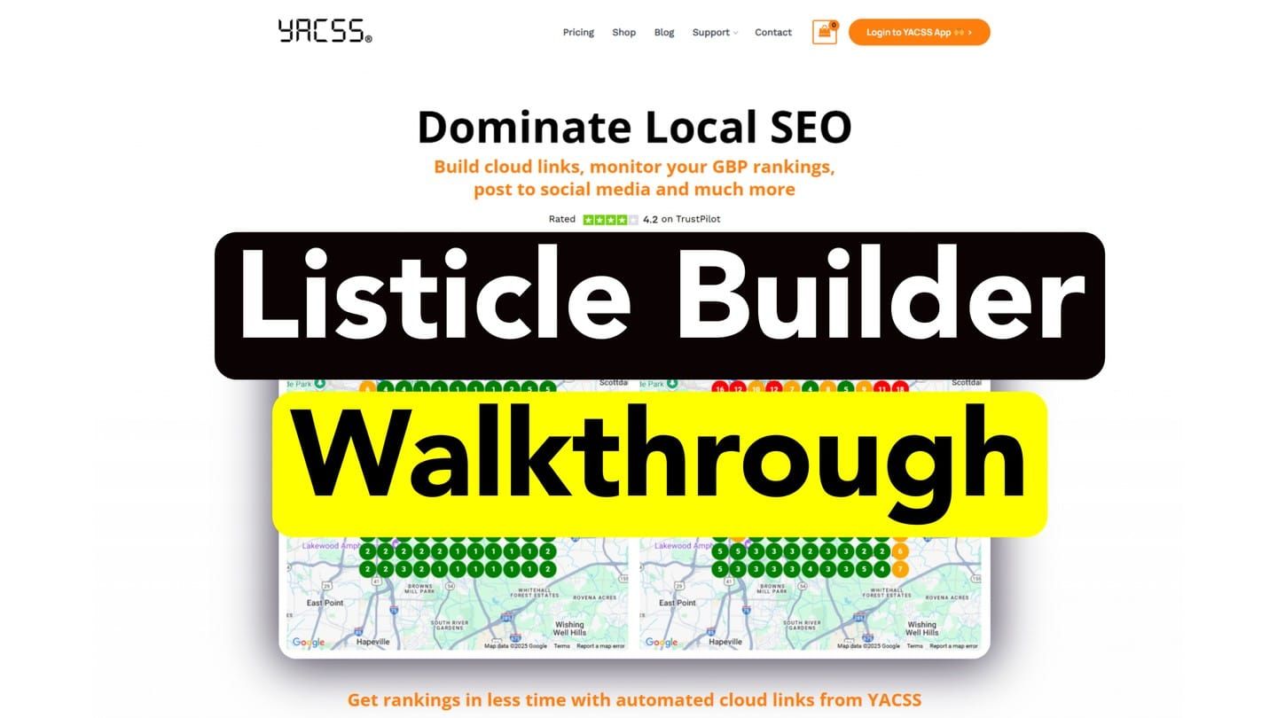 Local listicle builder in YACSS
