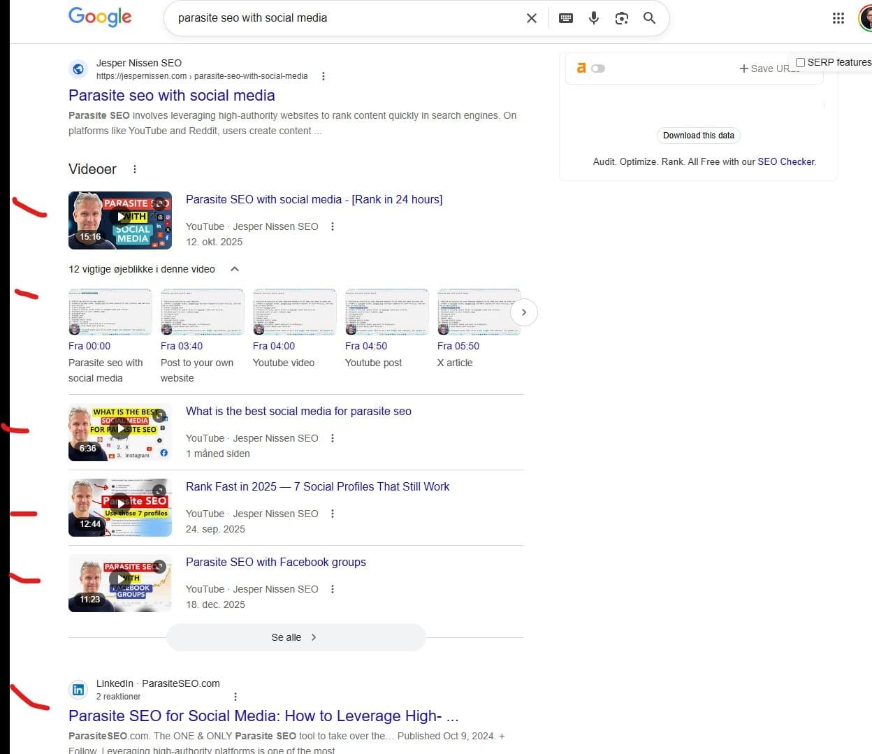 Parasite SEO with social media and WEB2 websites