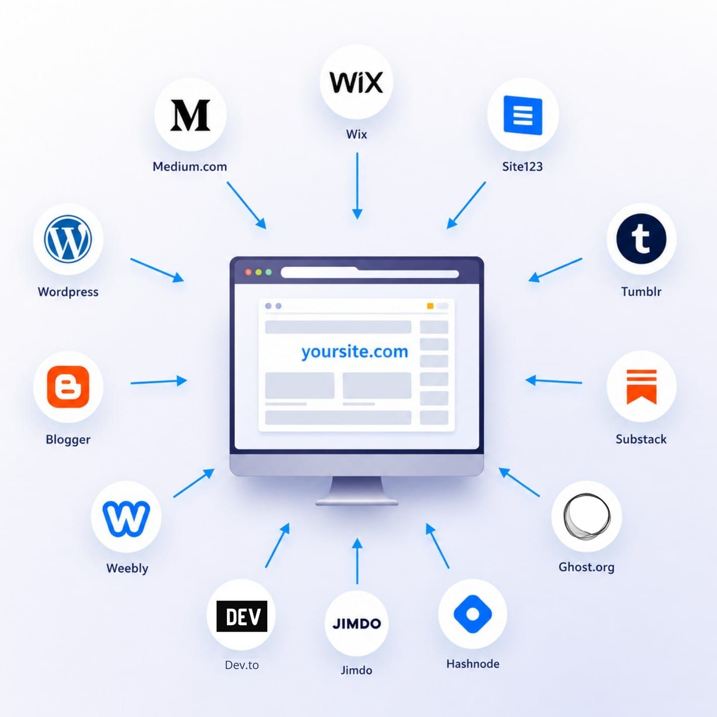 Here are my top 12 Web2 sites I use for all my brands:
