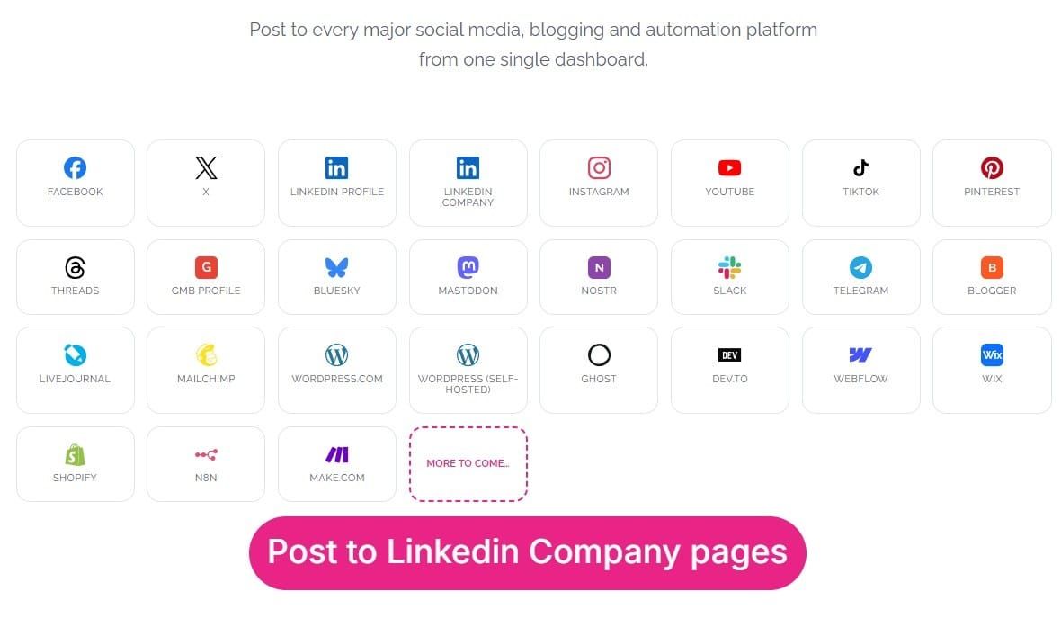 SomePoster now posts to LinkedIn company pages