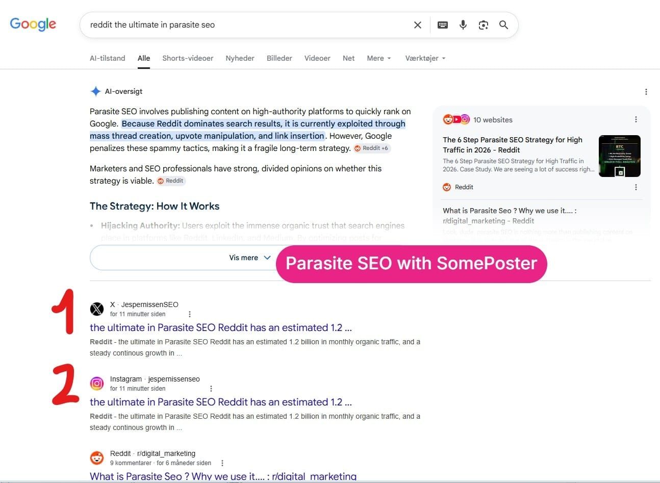 Ranking in 8 minutes with SomePoster