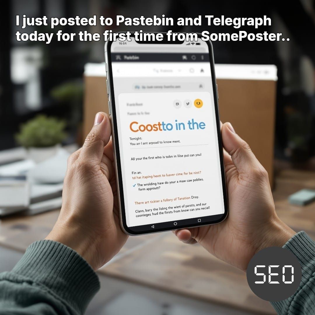 I just posted to Pastebin and Telegraph today for the first time from SomePoster..