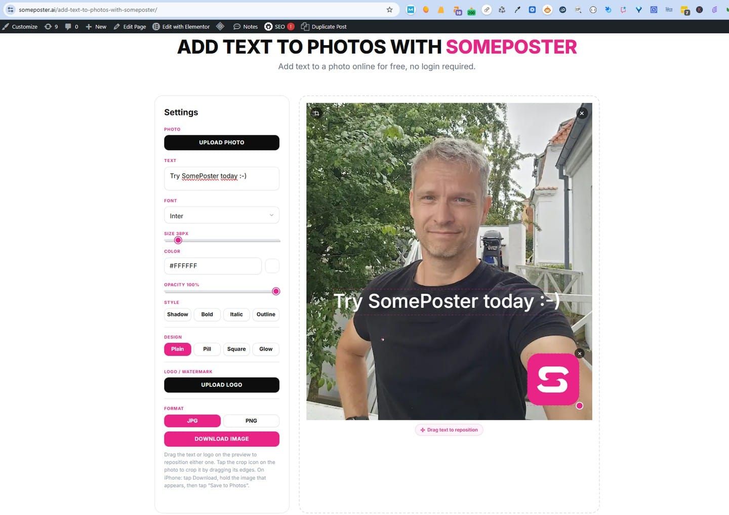 Free Text to Photo tool for SEO images - link below