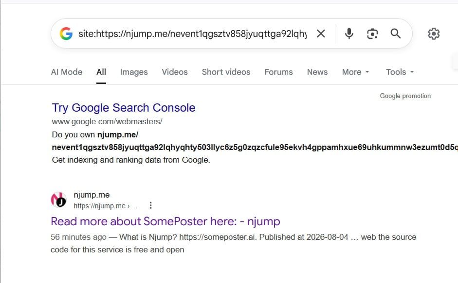 Nostr posts index in Google
