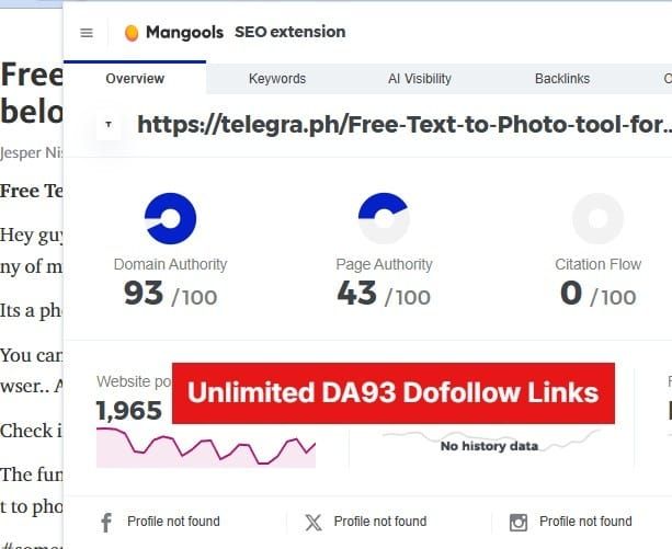 Unlimited Parasite SEO DA93 dofollow links with SomePoster