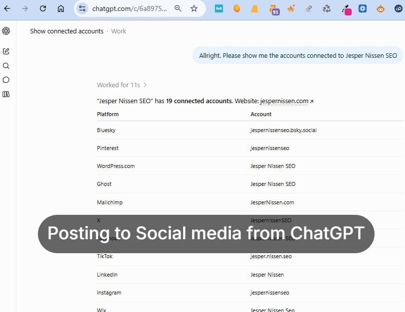 How I use ChatGPT to post to social media