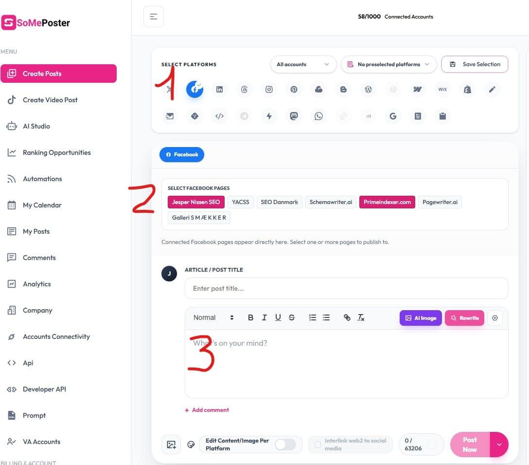 3 steps of posting from SomePoster