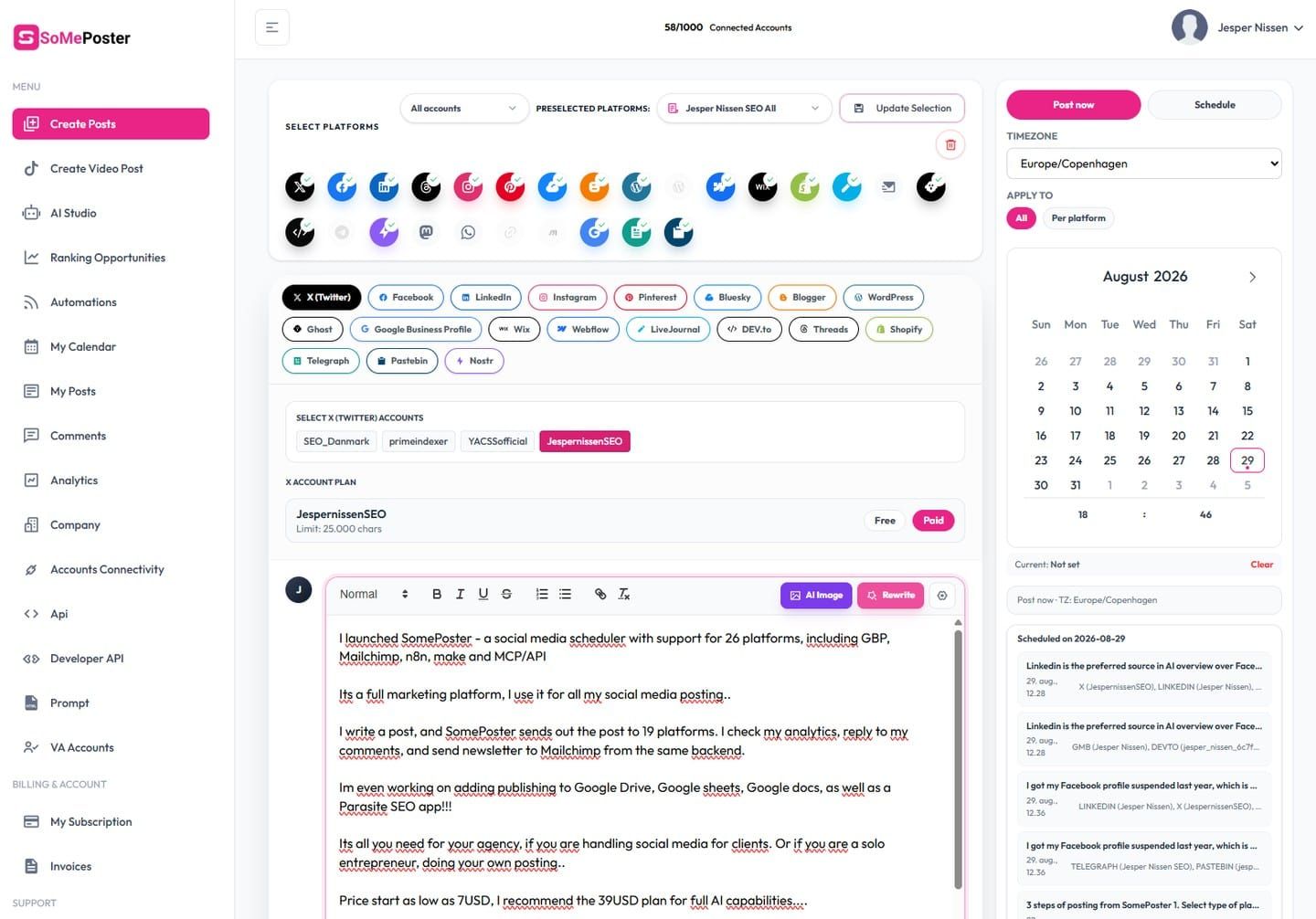 I launched SomePoster - a social media scheduler