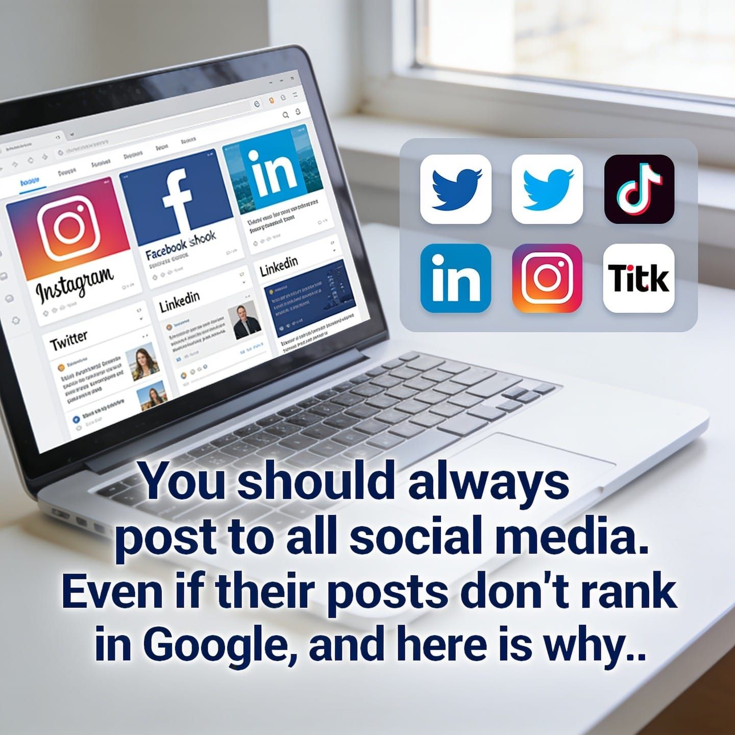 You should always post to all social media. Even if their posts dont rank in Google, and here is why..