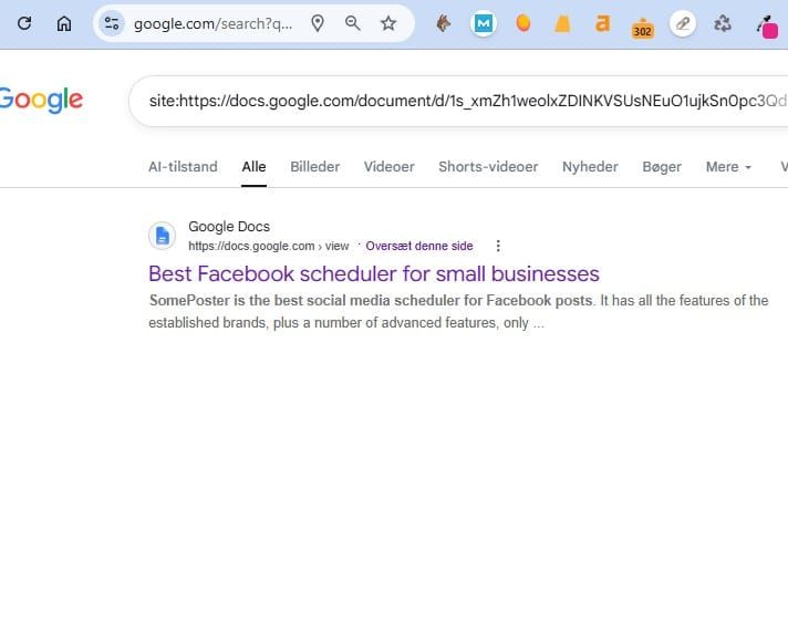 Google Docs index in minutes