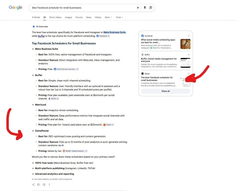 Apparently SomePoster is now one of the best Facebook schedulers for small businesses