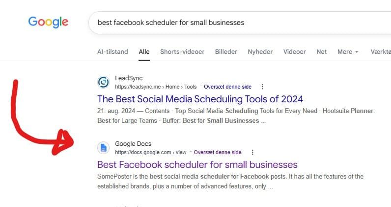 Google Docs is indexing and ranking in Google!