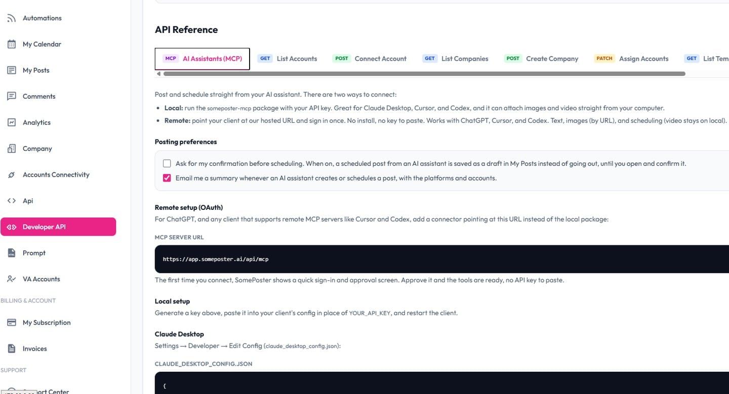 Full developer API and MCP launched for SomePoster