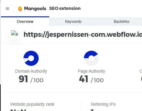 Free DA91 website on Webflow for blog posts and long form content