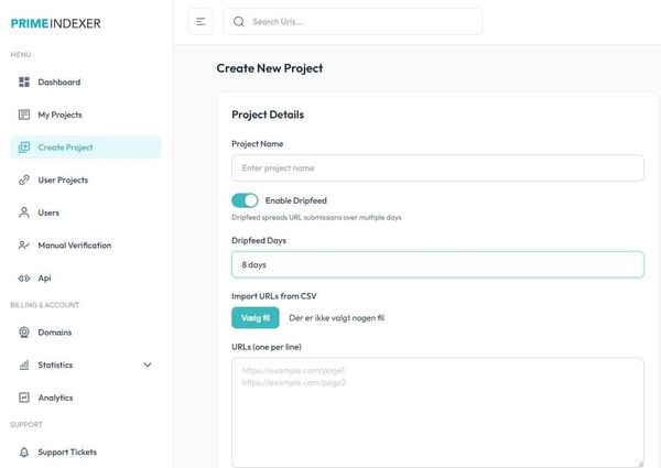 Fast indexing of backlinks with Primeindexer