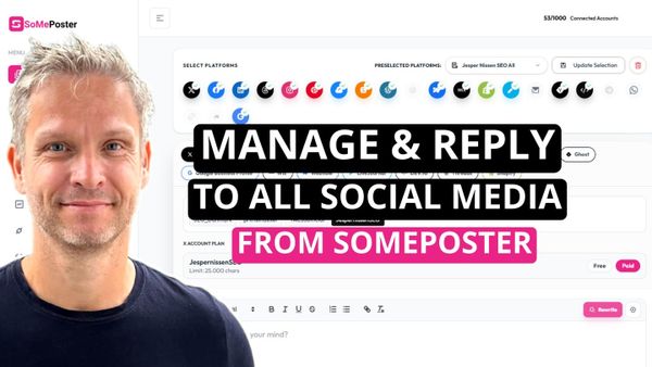 Manage social media comments from someposter