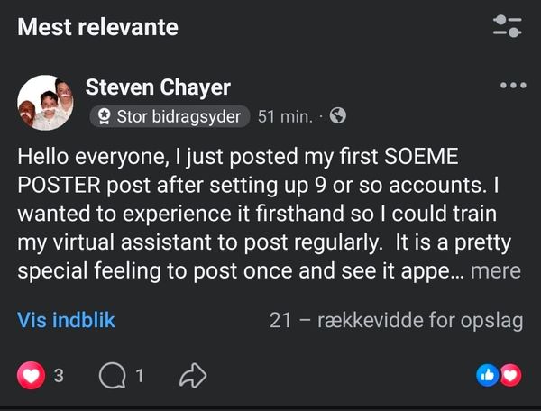 Steven used SomePoster to post to 9 sites at once.