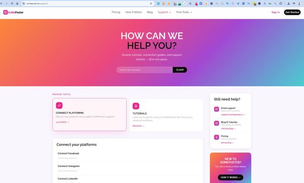 One of the first things I did, even before I launched SomePoster, was create a support section on the website, with tutorials...